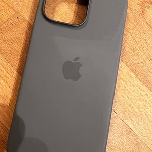 Official Apple iPhone 16 pro max silicone case in slate gray